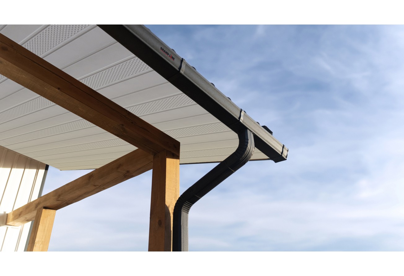 Желоб прямоугольный Vortex в1 матовый 127мм 3м RAL 9005