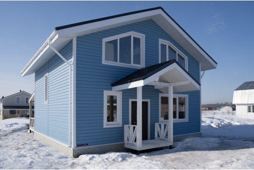 Квадро Брус 3D в01 Grand Line 0,45 Drap ТХ с пленкой RAL 5024 пастельно-синий