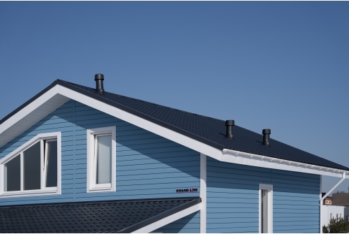 Квадро Брус 3D в01 Grand Line 0,45 Drap ТХ с пленкой RAL 5024 пастельно-синий