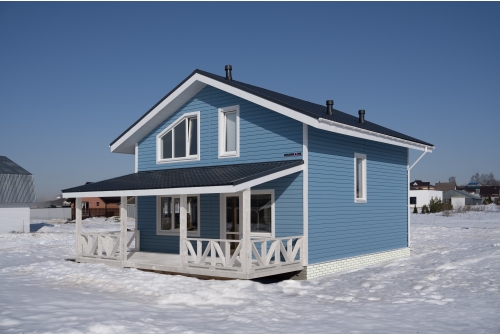 Квадро Брус 3D в01 Grand Line 0,45 Drap ТХ с пленкой RAL 5024 пастельно-синий