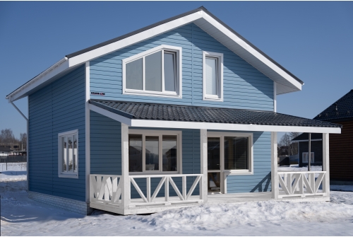 Квадро Брус 3D в01 Grand Line 0,45 Drap ТХ с пленкой RAL 5024 пастельно-синий