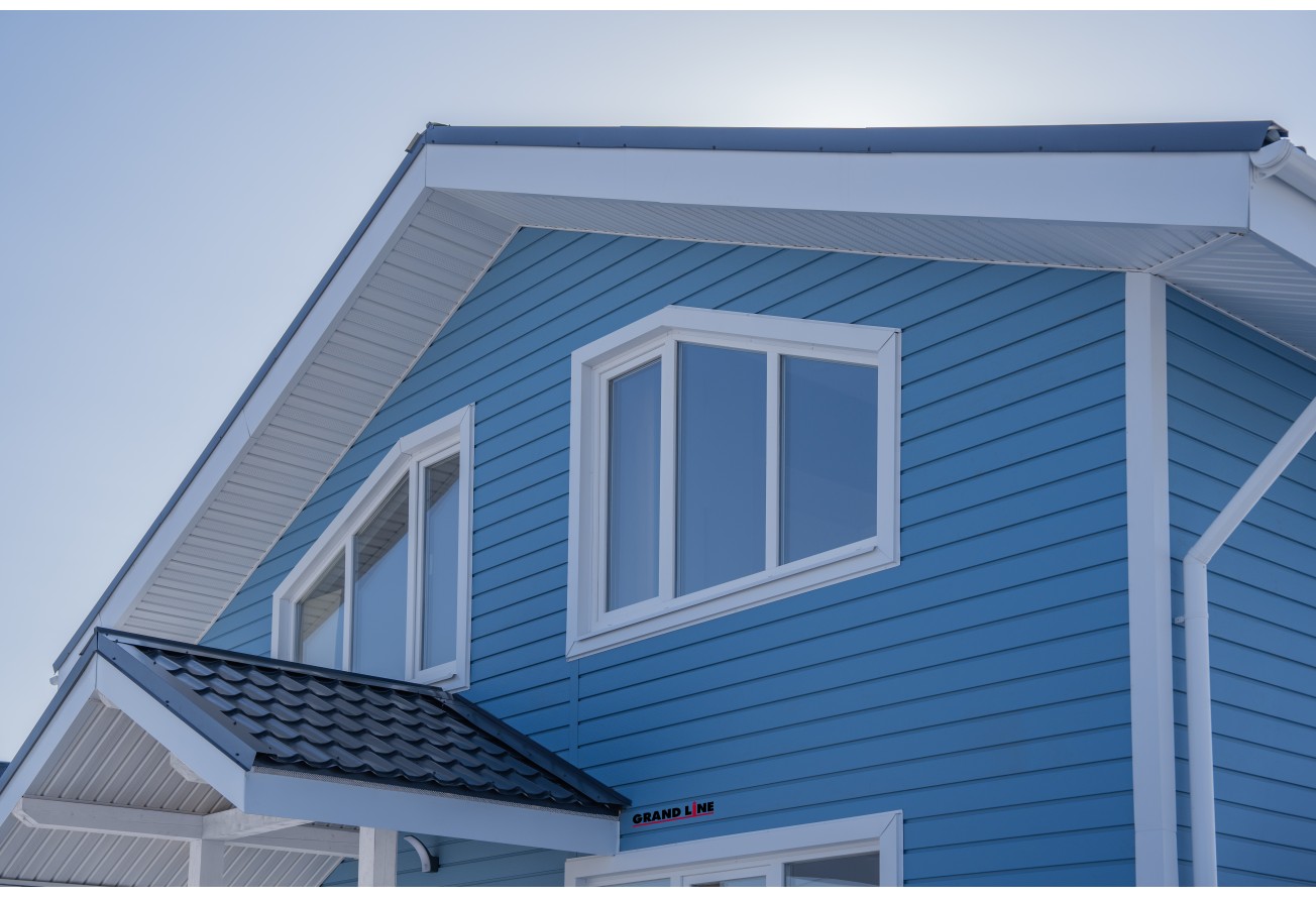 Квадро Брус 3D в01 Grand Line 0,45 Drap ТХ с пленкой RAL 5024 пастельно-синий