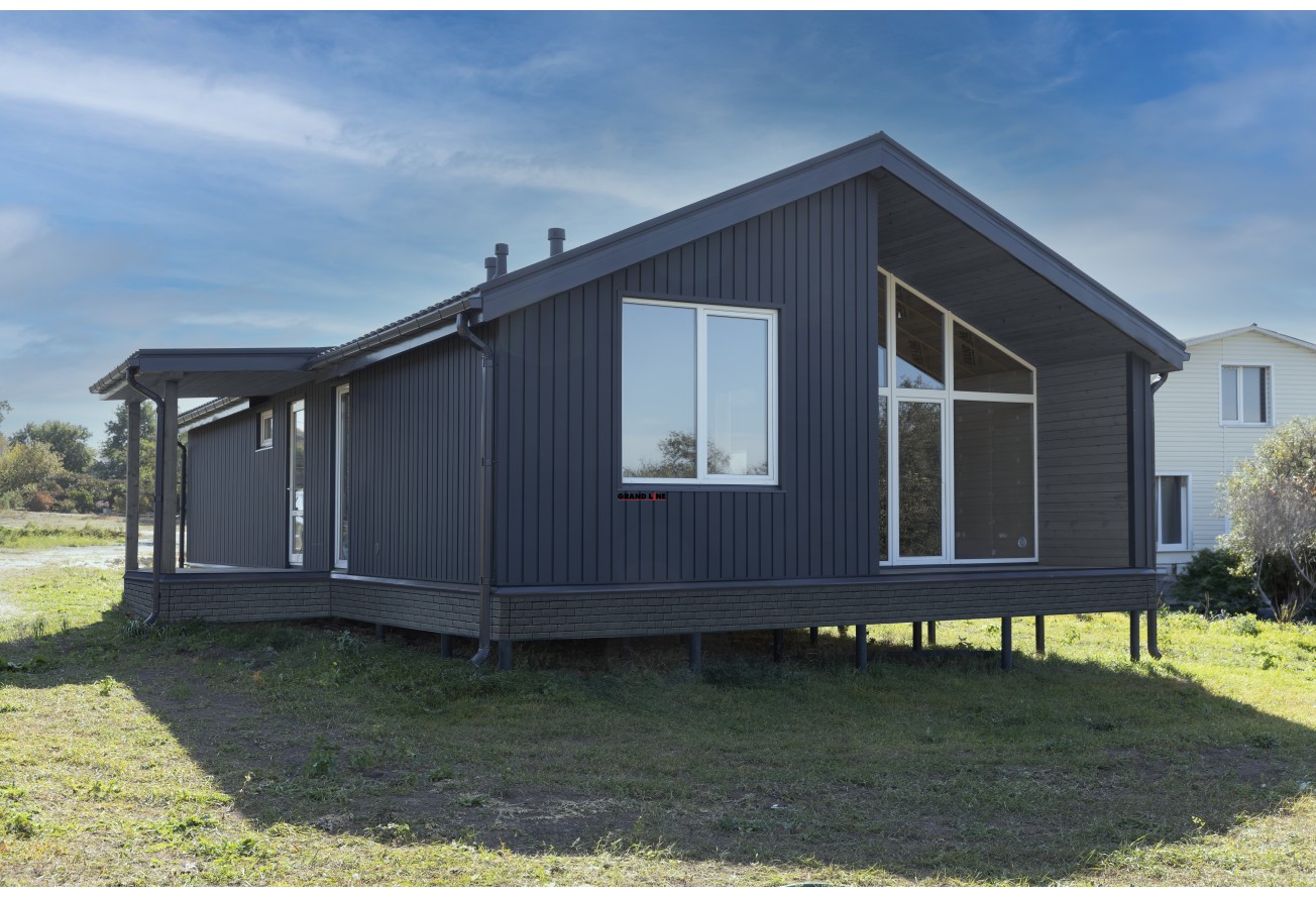 Квадро Брус в01 Grand Line 0,45 Drap с пленкой RAL 7024 мокрый асфальт