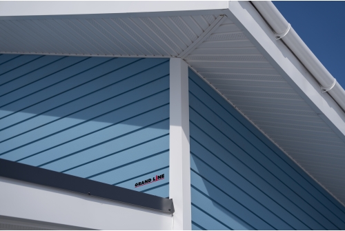 Квадро Брус 3D в01 Grand Line 0,45 Drap ТХ с пленкой RAL 5024 пастельно-синий