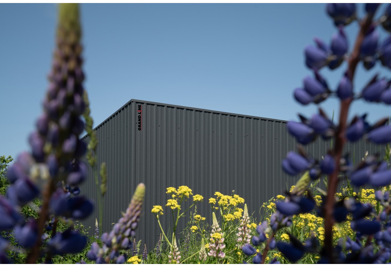 Профнастил С10A Grand Line 0,45 Drap TwinColor RAL 7024 мокрый асфальт