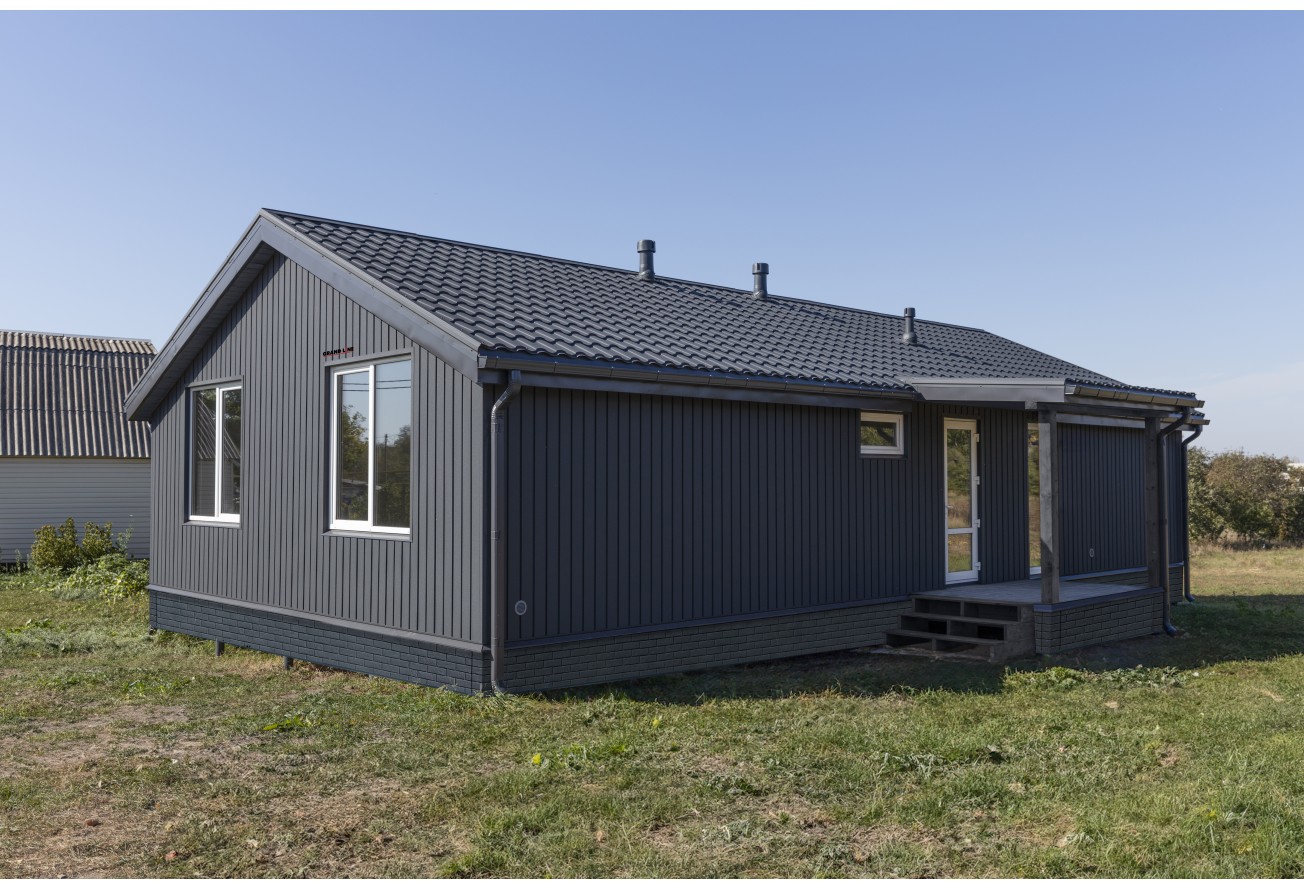 Квадро Брус в01 Grand Line 0,45 Drap с пленкой RAL 7024 мокрый асфальт