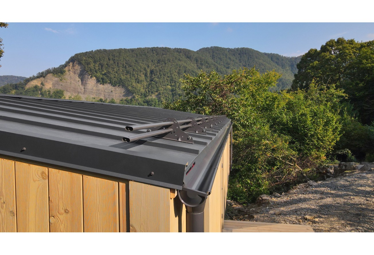 Кликфальц Grand Line 0,5 PurLite матовый с пленкой на замках RAL 7024 мокрый асфальт