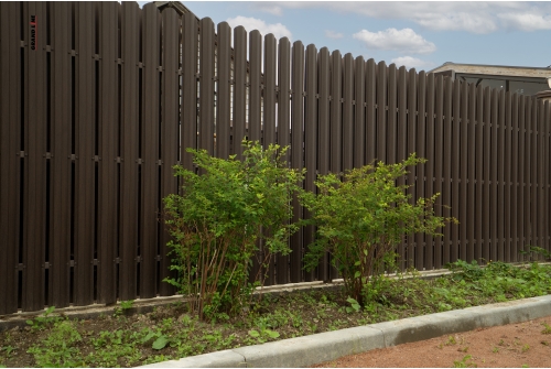 Штакетник Круглый фигурный Grand Line 0,45 Принт Элит Кофейное дерево TwinColor