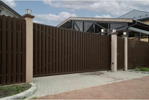 Штакетник Круглый фигурный Grand Line 0,45 Принт Элит Кофейное дерево TwinColor