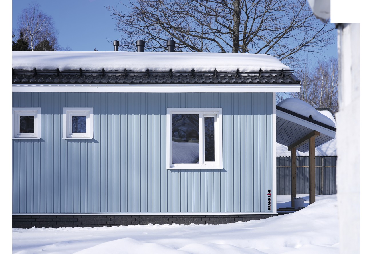 Сайдинг Вертикальный Grand Line Колор Плюс голубой (3,0м)