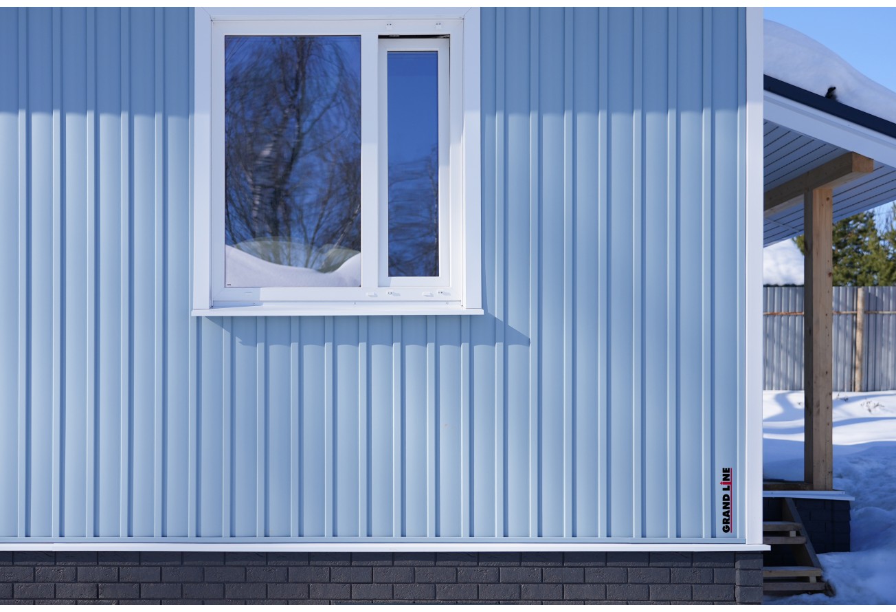 Сайдинг Вертикальный Grand Line Колор Плюс голубой (3,0м)