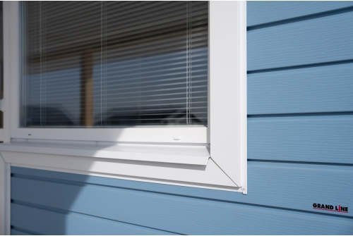 Квадро Брус 3D в01 Grand Line 0,45 Drap ТХ с пленкой RAL 5024 пастельно-синий