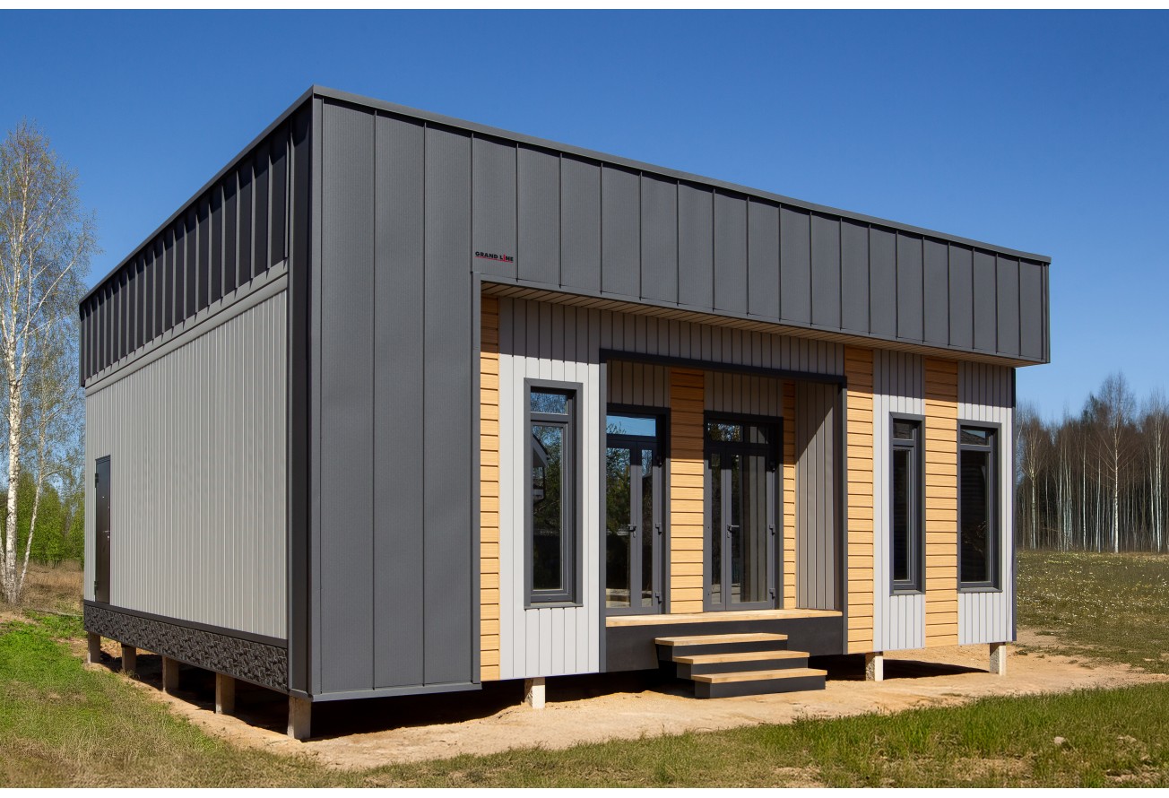 Квадро Брус в01 Grand Line 0,45 Drap ТХ с пленкой RAL 7004 сигнальный серый