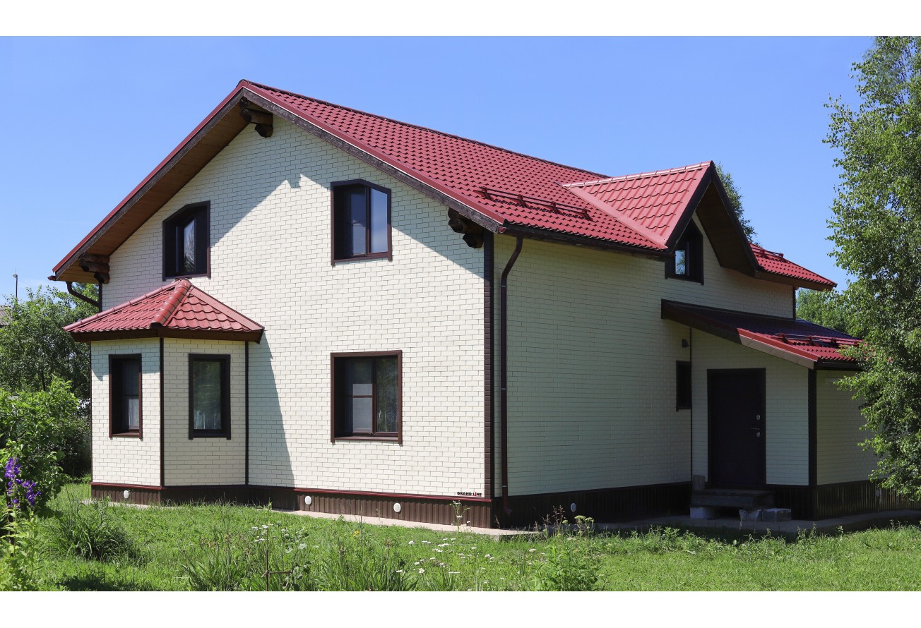 Фасадная панель Grand Line Клинкерный кирпич Классика молочный