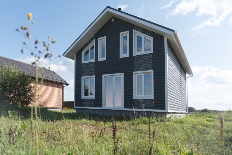 Фото домов с красивым фасадом , цвет Grey Wood TwinColor - 2589
