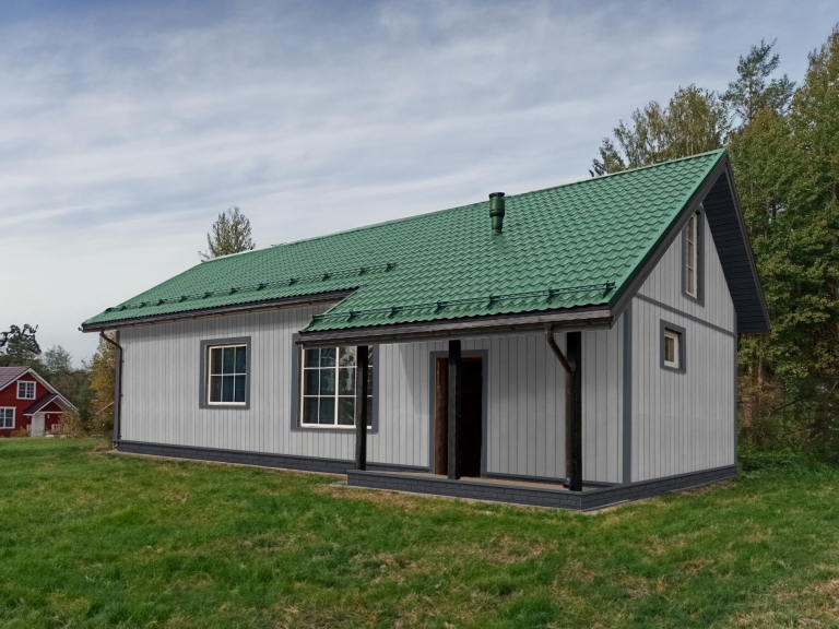 Фото домов с красивым фасадом в цвете серый, цвета Серый, Графит - 2242