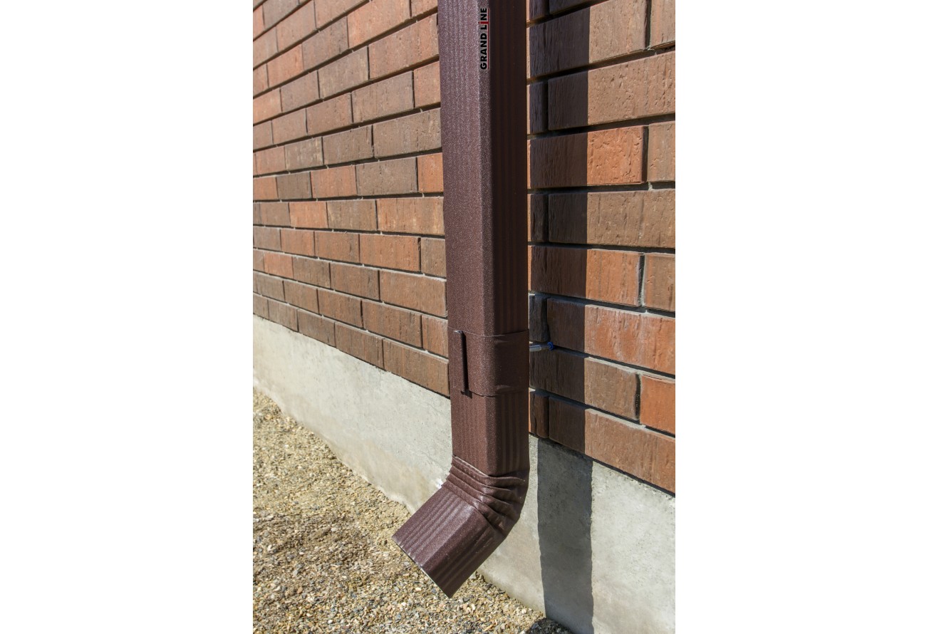 Колено стока гофрированное Vortex в2 матовый 76х102мм RAL 8017 шоколад