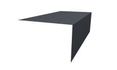 Планка околооконная фальц Grand Line 0,5 ПЭ с пленкой RAL 7024 мокрый асфальт (3м)