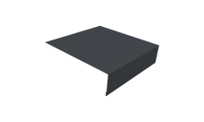 Планка околооконная простая 200х75 Grand Line 0,5 Rooftop Бархат RAL 7024 мокрый асфальт (2м)