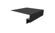 Планка околооконная сложная 200х50х12 (j-фаска) Grand Line 0,5 Velur RAL 7016 антрацитово-серый (3м)