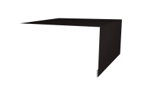 Планка околооконная простая 250х75 Grand Line 0,45 ПЭ с пленкой RAL 9005 черный (3м)