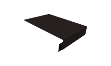 Планка околооконная сложная Кликфальц Про Grand Line 0,5 Velur RAL 9005 черный (3м)