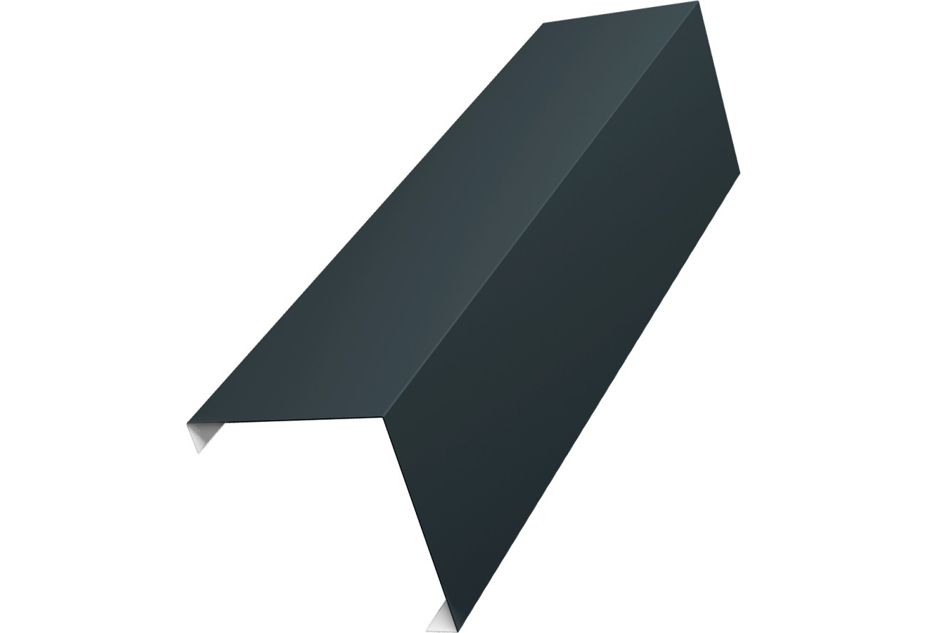 Декоративная накладка на столб универсальная угловая 60х60 для забора жалюзи Grand Line 0,5 Drap RAL 7016 антрацитово-серый (3м)