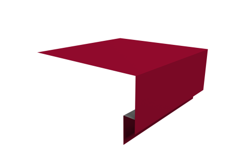 Планка околооконная сложная Блок-Хаус новый 200х75х27 Grand Line 0,45 ПЭ с пленкой RAL 3003 рубиново-красный (2м)