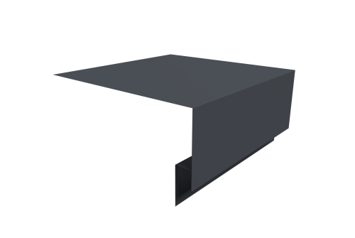 Планка околооконная сложная Блок-Хаус новый Grand Line 250х75х27 0,5 Атлас с пленкой RAL 7024 мокрый асфальт (3м)