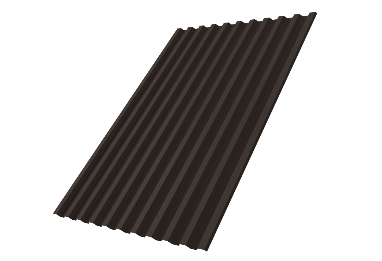 Профнастил С21R Grand Line 0,5 Сатин матовый с пленкой RR 32 темно-коричневый