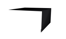 Планка околооконная простая 250х50 Grand Line 0,5 Drap ТХ RAL 9005 черный (3м)