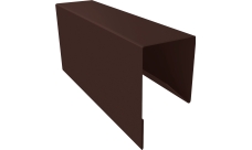 Планка П-образная заборная 17 Grand Line 0,4 ПЭ двухсторонний с пленкой RAL 8017 шоколад (3м)