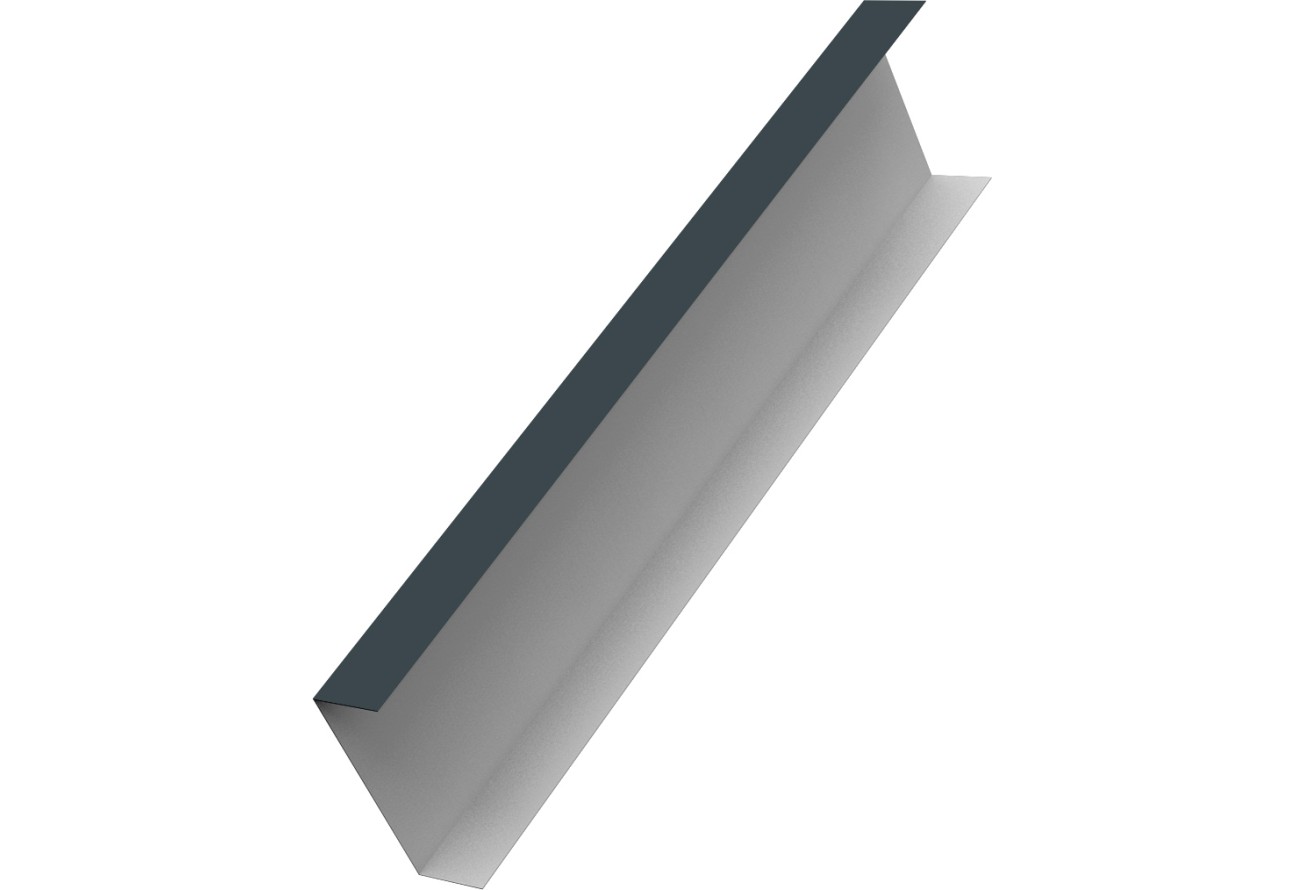 Декоративная накладка на столб универсальная 62х55 для забора жалюзи Grand Line 0,5 Rooftop Бархат RAL 7016 антрацитово-серый (3м)