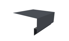 Планка околооконная сложная Блок-Хаус новый 200х75х27 Grand Line 0,5 PurPro с пленкой RAL 7024 мокрый асфальт (2м)