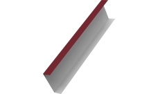 Декоративная накладка на столб универсальная 80х80 для забора жалюзи Grand Line 0,5 Сатин RAL 3005 красное вино (2м)