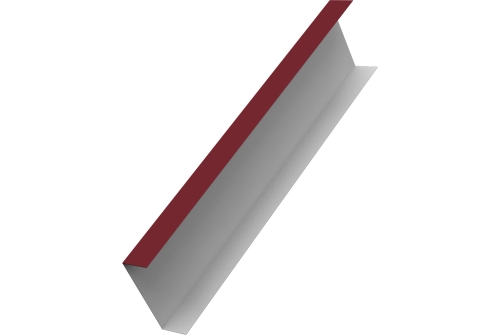 Декоративная накладка на столб универсальная 80х80 для забора жалюзи Grand Line 0,5 Сатин RAL 3005 красное вино (2м)