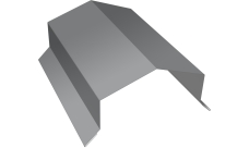 Парапетная крышка угольная 100мм Grand Line 0,45 Drap RAL 7004 сигнальный серый (2,5м)