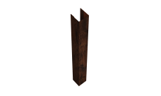 Стойка для забора жалюзи Техас Grand Line для монтажа без крепежного вкладыша 0,45 Принт Элит Бразильская вишня TwinColor (1,8м)