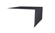 Планка околооконная простая 250х75 Grand Line 0,45 ПЭ с пленкой RAL 7024 мокрый асфальт (3м)