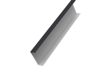 Декоративная накладка на столб универсальная 80х80 для забора жалюзи Grand Line 0,5 PurLite матовый RAL 9005 черный (2м)