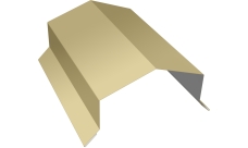 Парапетная крышка угольная 100мм Grand Line 0,4 ПЭ с пленкой RAL 1014 слоновая кость (2,5м)