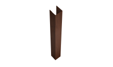 Стойка для забора жалюзи Техас Grand Line для монтажа без крепежного вкладыша 0,45 Принт Элит Шоколадное дерево TwinColor (2м)
