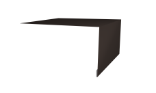 Планка околооконная простая 250х75 Grand Line 0,5 Сатин матовый RR 32 темно-коричневый (2м)