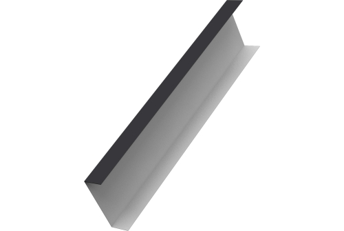 Декоративная накладка на столб универсальная 80х80 для забора жалюзи Grand Line 0,5 PurLite матовый RAL 9005 черный (2,5м)