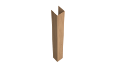 Стойка для забора жалюзи Техас Grand Line для монтажа без крепежного вкладыша 0,45 Принт Элит Медовое дерево TwinColor (2,5м)