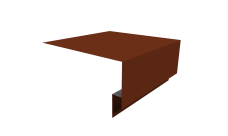 Планка околооконная сложная 250х75х18 (j-фаска) Grand Line 0,45 ПЭ с пленкой RAL 3009 оксидно-красный (3м)