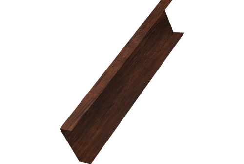 Декоративная накладка на столб универсальная 60х60 для забора жалюзи Grand Line 0,45 Принт Премиум двухсторонний Бразильская вишня темная Фреш (2,5м)