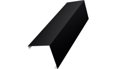 Декоративная накладка на столб универсальная угловая 80х80 для забора жалюзи Grand Line 0,5 PurLite матовый RAL 9005 черный (3м)