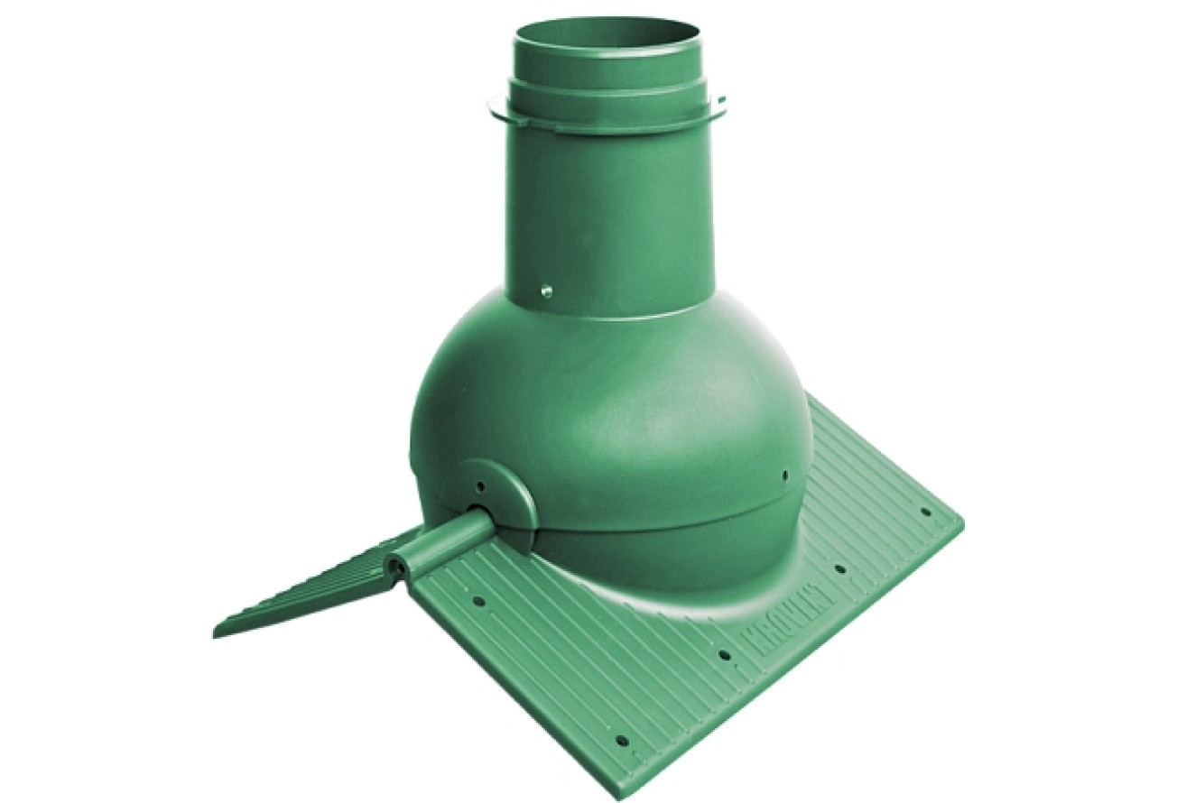 Элемент коньковый Krovent Pipe-Cone зеленый
