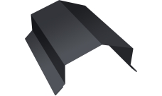 Парапетная крышка угольная 100мм Grand Line 0,4 ПЭ двухсторонний с пленкой RAL 7024 мокрый асфальт (2,5м)